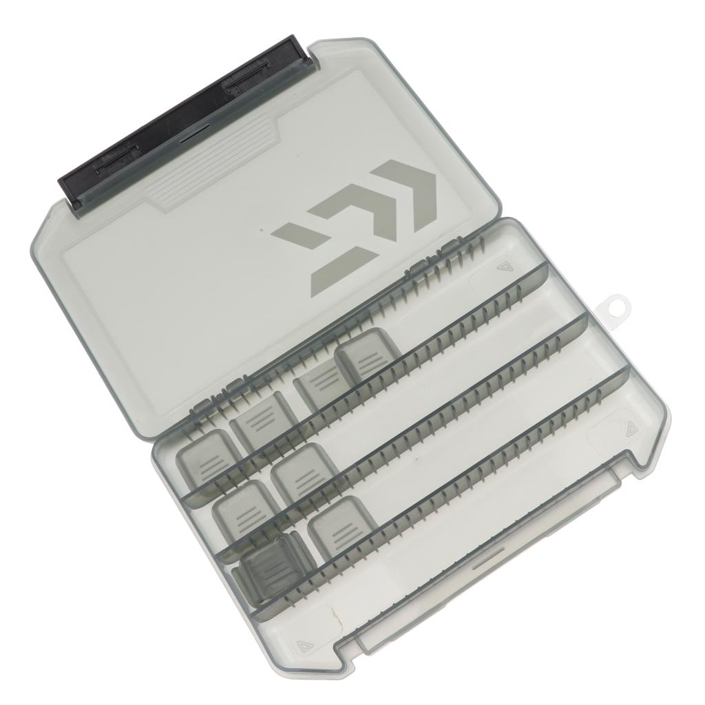 Plastic Fishing Lures Baits Tackle Storage Container Organizer Box S Gray