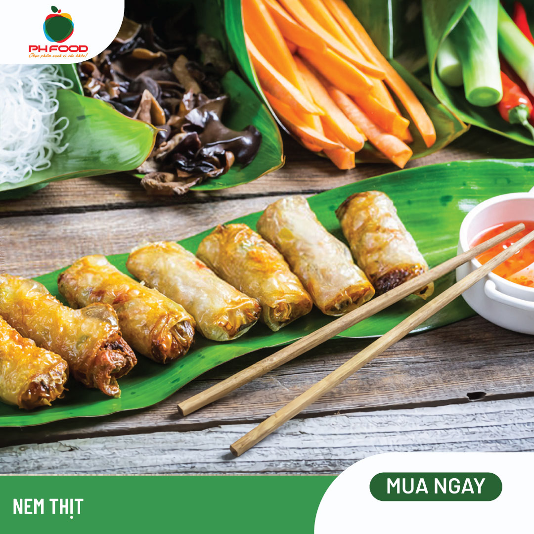 - Nem Thịt Truyền Thống - Hộp 10 Cái - Món Ngon Đãi Khách Tết