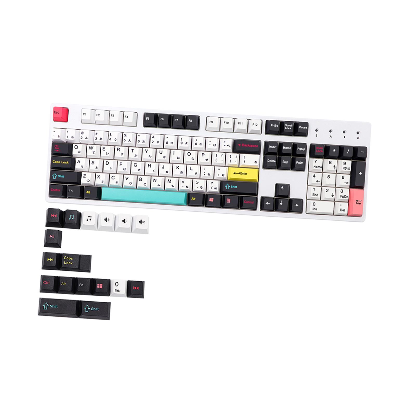 121 Keys Set PBT Key Caps Keycaps for Cherry Mechanical Keyboard Japanese