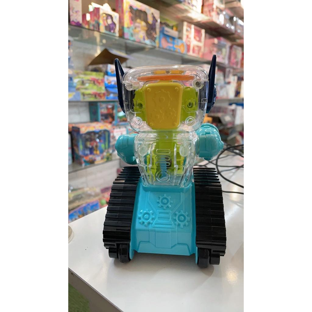 Robot Chiến Đại Chiến Chạy PIN, Nhựa ABS Trong Suốt, Xuyên Thấu Thấy Động Cơ, Có Đèn, Nhạc, Bắn Que Silicon 0841