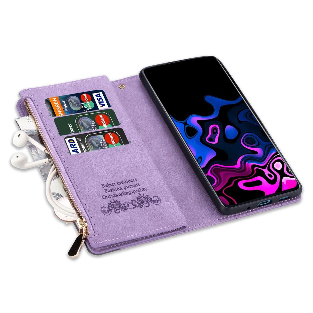 Ốp điện thoại da nắp lật dạng ví có khóa kéo đa năng cho iPhone 6 Plus 6S Plus 7 Plus iPhone 8 Plus X XR XS Max SE