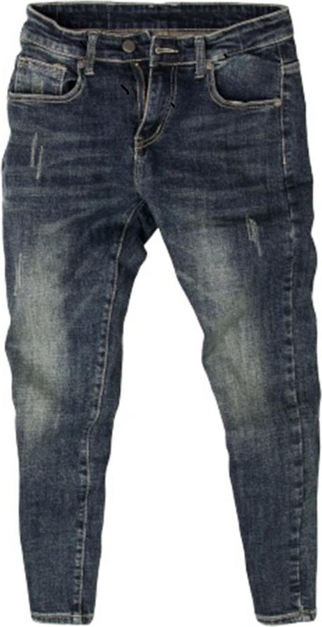 Quần jeans nam co dãn , quần bò nam kiểu trơn xước dáng vừa không bó sát thiết kế trẻ trung đơn điệu phá cách gồm 5 kích thước Julido mẫu QJNM08 - Màu xanh đậm