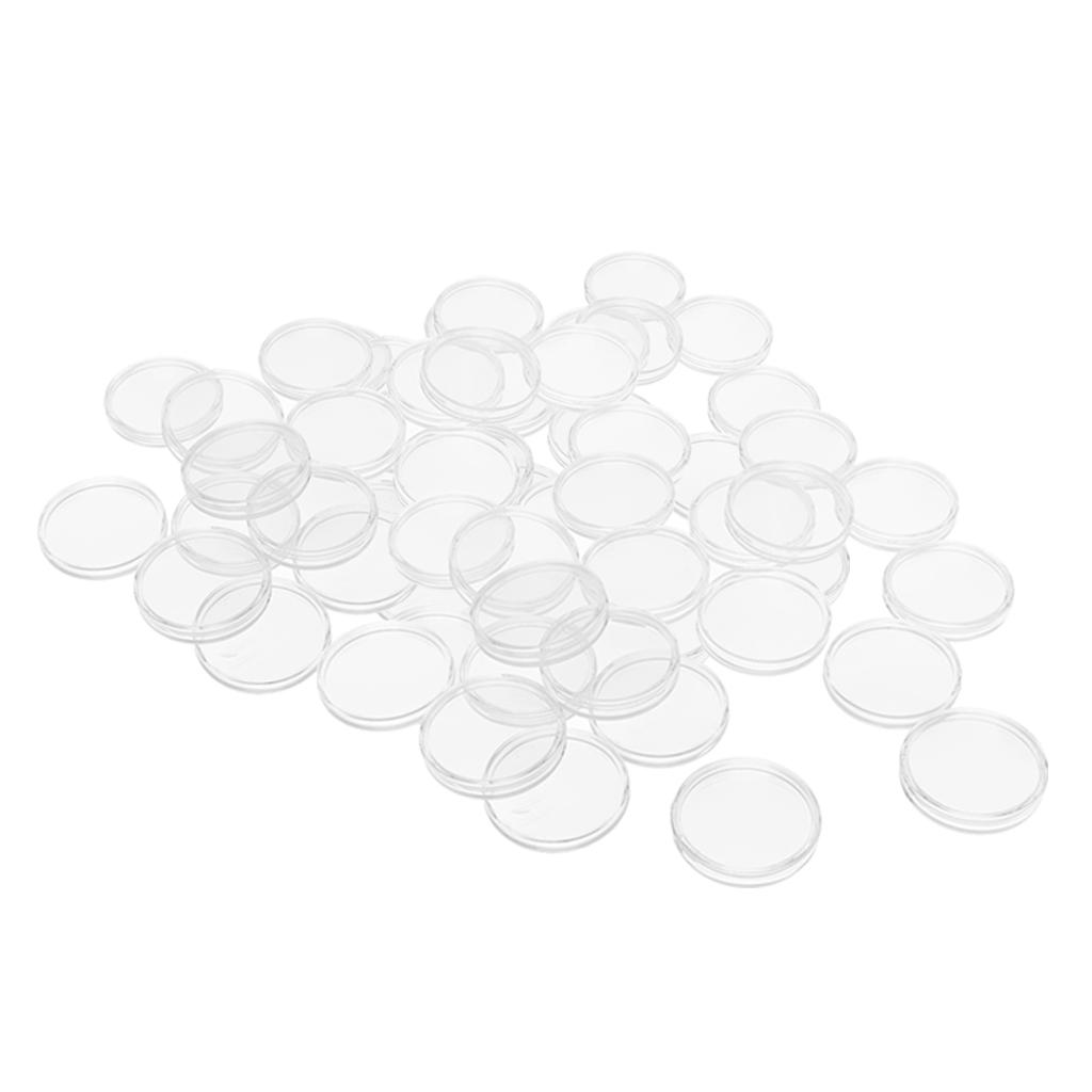 20 Miếng Clear Coin Case Vòng Lưu Trữ Hiển Thị Chủ Cung Cấp Trong Suốt