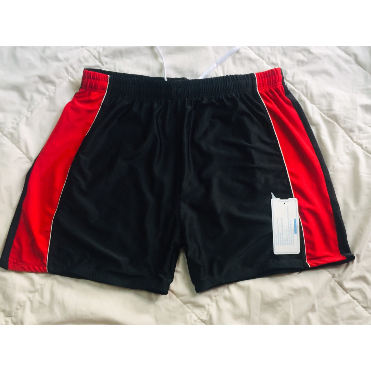 quần bơi nam dạng đùi  big size cho nam 85 đến 95 kg , phong cách trẻ trung thể thao , màu đen phối đỏ /xanh hàng việt nam