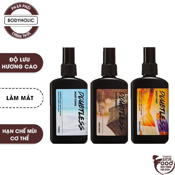 Nước hoa dạng xịt toàn thân mùi hương quyến rũ cho cả nam và nữ Hàn Quốc Bodyholic Doubtless Hair &amp; Body Mist 100ml