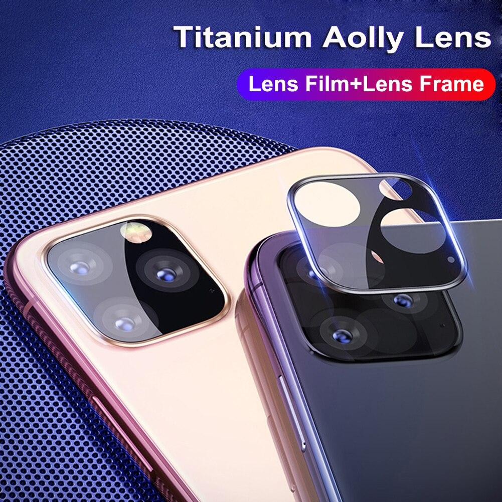 Đen - Bộ miếng dán kính cường lực &amp; khung viền bảo vệ Camera cho iPhone 11 Pro / 11 Pro Max hiệu Totu (độ cứng 9H, chống trầy, chống chụi &amp; vân tay, bảo vệ toàn diện) - Hàng nhập khẩu