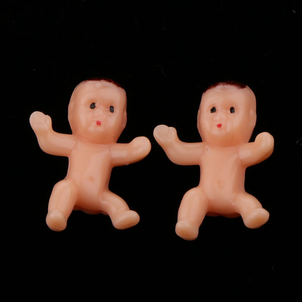 150 Pieces 1" Mini Plastic Babies Newborn Baby Doll For Baby Shower Gifts
