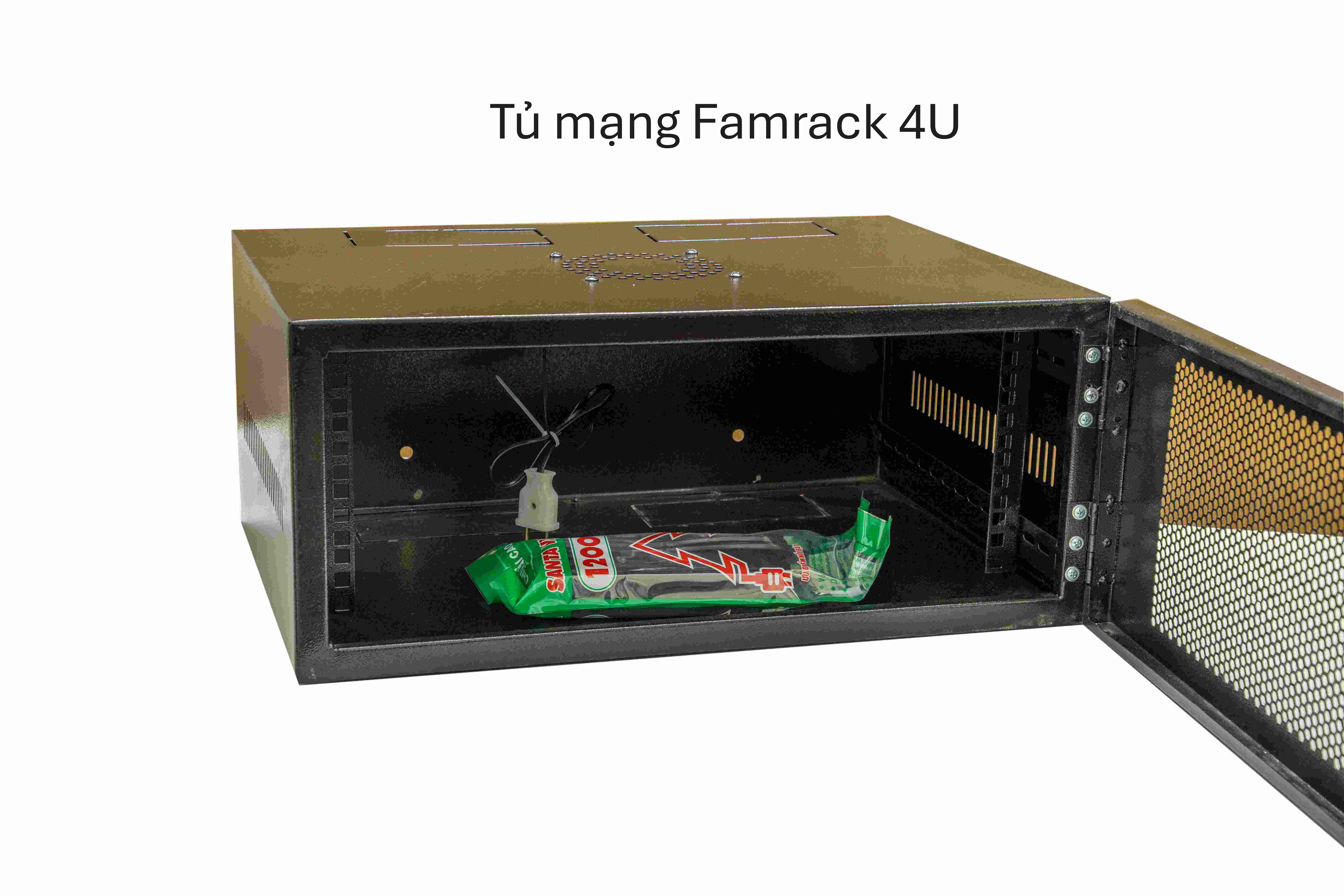 Tủ mạng 4U D400 Famrack : hàng chính hãng,, Tủ rack 4U , rack cabinet 4U D400 , tủ mạng Famrack, tủ mạng chính hãng , tủ mạng treo tường 4U, tủ đựng thiết bị camera