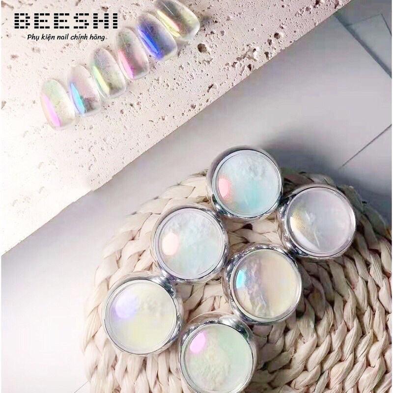 Set 6 hũ bột tráng gương ngọc trai , bột tráng gương ánh ngọc trai trang trí móng- beeshi shop nail