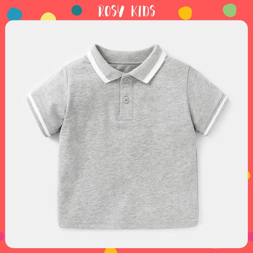 Áo Polo cho bé trai ROSY KIDS, Áo cho bé chất cotton hàng cao cấp cho bé từ 10-25kg