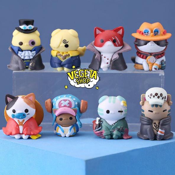 Mô hình One Piece - Mô hình Mèo Tsum Tsum Cosplay One Piece chibi dễ thương Luffy Zoro Sanji Ace Sabo Chopper Law Shanks