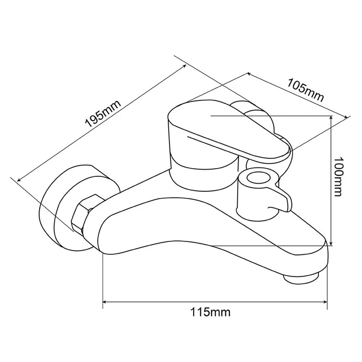 Bộ vòi sen nóng lạnh Inox SUS 304 YAMATO YCSNI0202 | chuyển nước gạt | tặng 01 cuộn cao su non