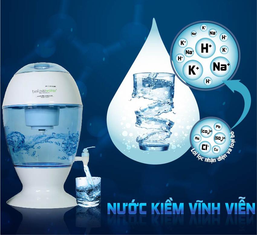 Máy Lọc Nước Ion Kiềm Hydrogen BellaVie Water 20L kèm lõi  - Hàng chính hãng