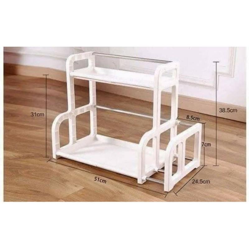 KỆ ĐỂ GIA VỊ CHỮ H CÓ CHỖ ĐỂ THỚT