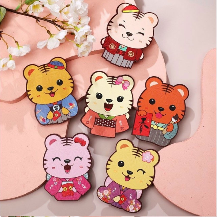 Combo 5 bao lì xì Chibi 3D dễ thương - Giao mẫu ngẫu nhiên