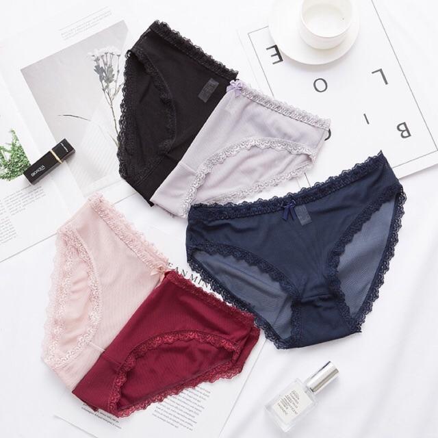 Quần Lót Lưới Viền Ren Siêu Mỏng Dai P038