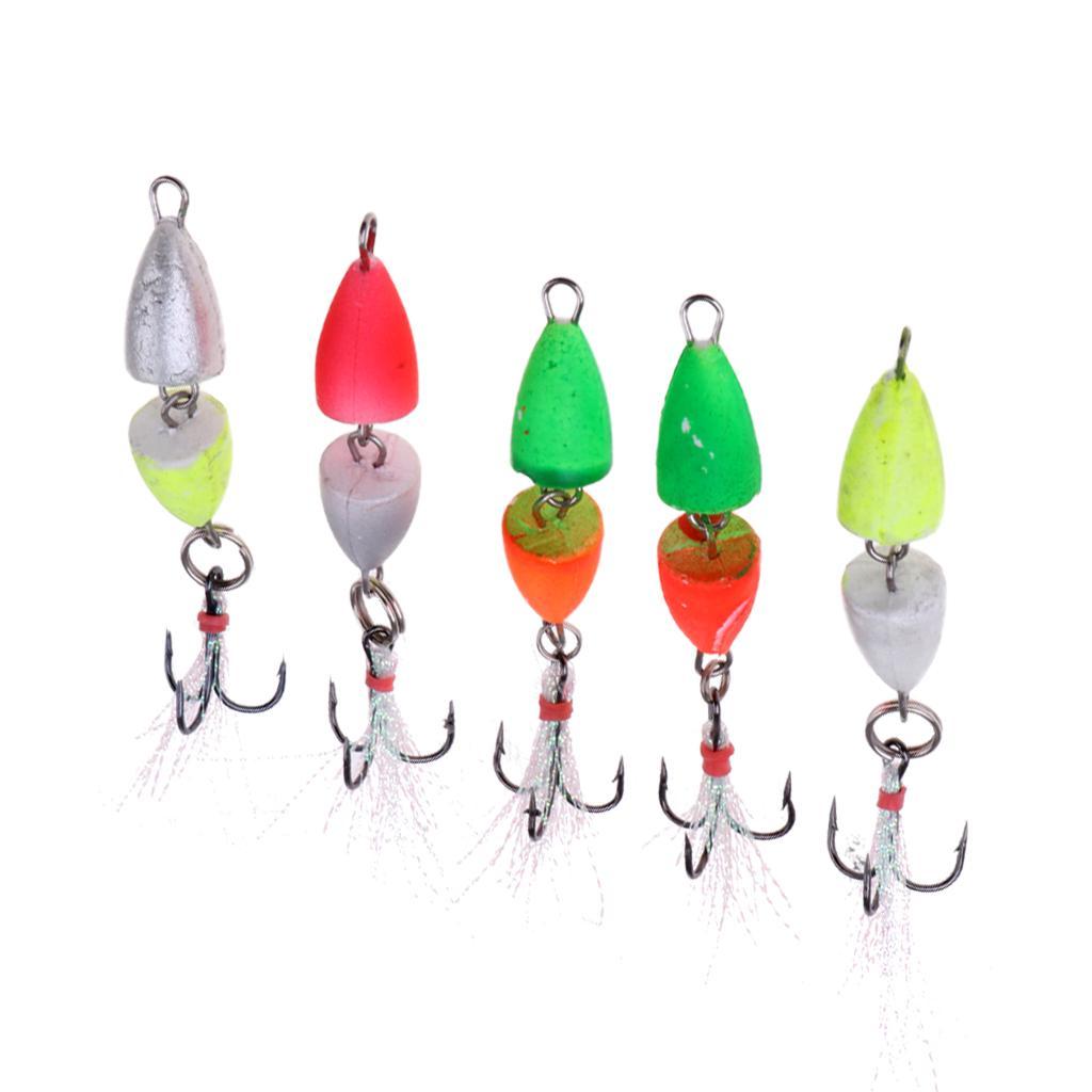 5 Pieces EVA Bright Fishing Lures Set Fishing Baits Crankbaits Bass Fishing