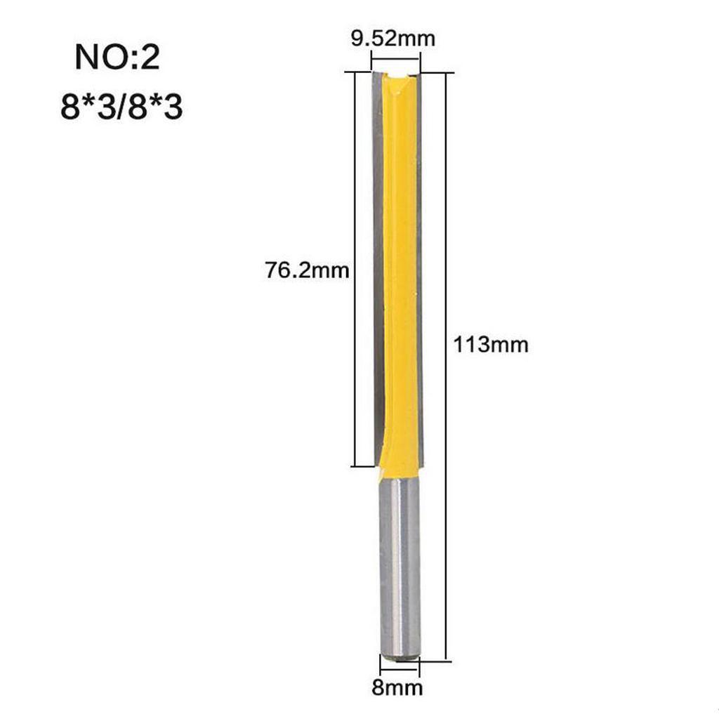 4x Extra Long Straight Router Bit Edge Repair Slotted Cutter Trimming Blade