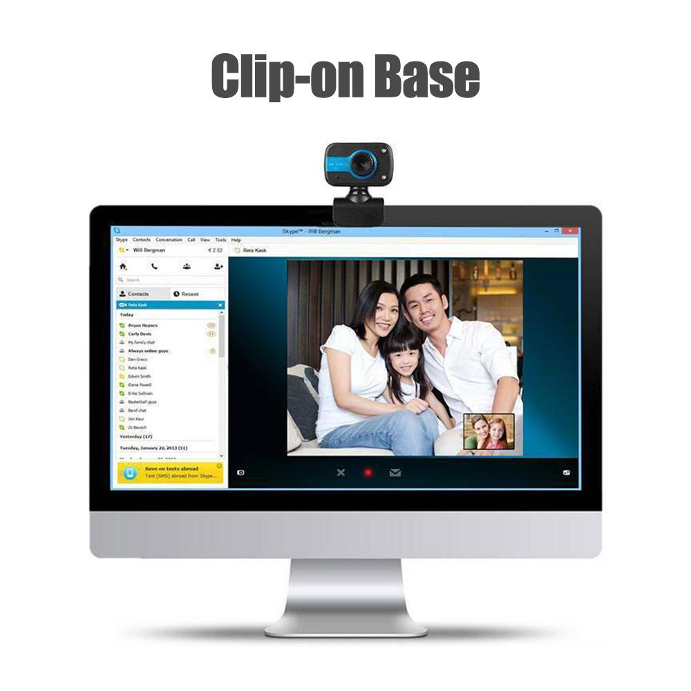 USB 2.0 Digital Web Camera Clip-on with Microphone for Laptop Desktop Video Calling