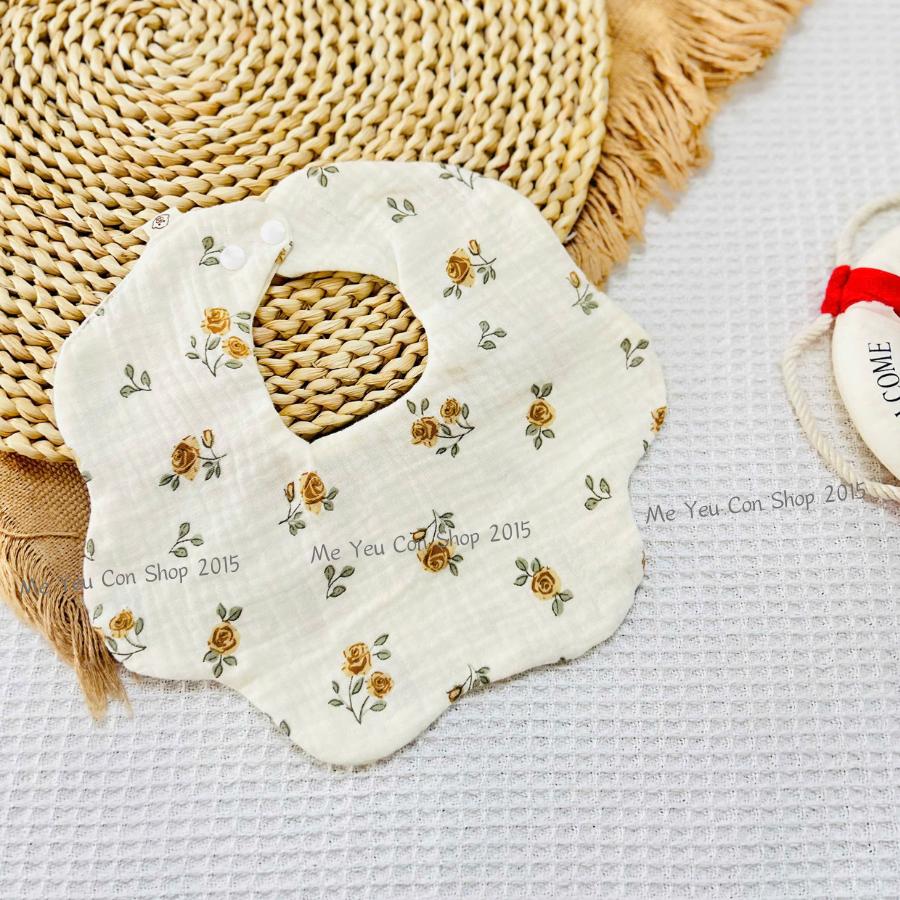 Yếm Vải Xô Muslin 4 Lớp Mềm Mịn, Thấm Hút Tốt Cho Bé Từ Sơ Sinh