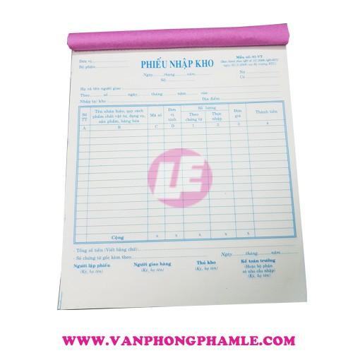 Phiếu nhập kho A4 2 Liên / 3 Liên Ngọc Châu