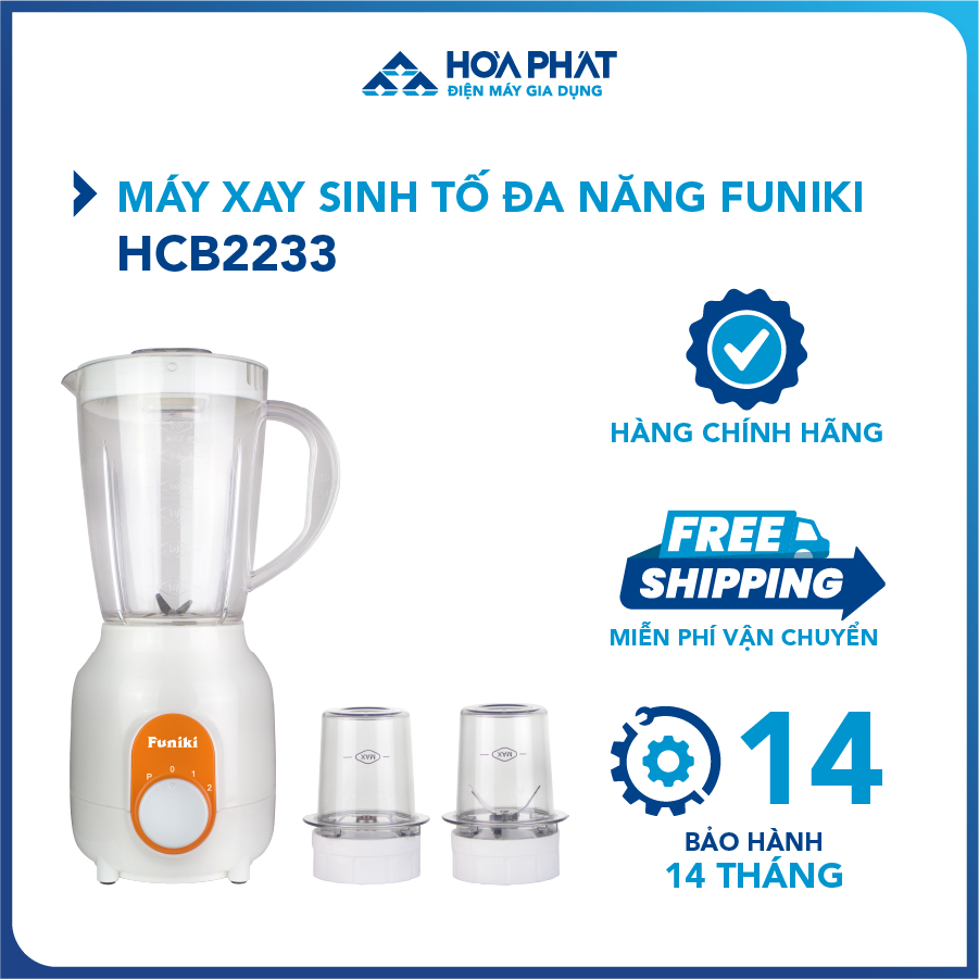 Máy xay sinh tố đa năng Funiki HCB2233 - Công suất 300W - Hàng Chính Hãng
