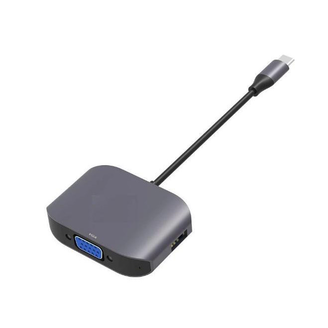 Giắc chuyển đổi USB-C ra VGA cho Macbook thêm 2 cổng USB