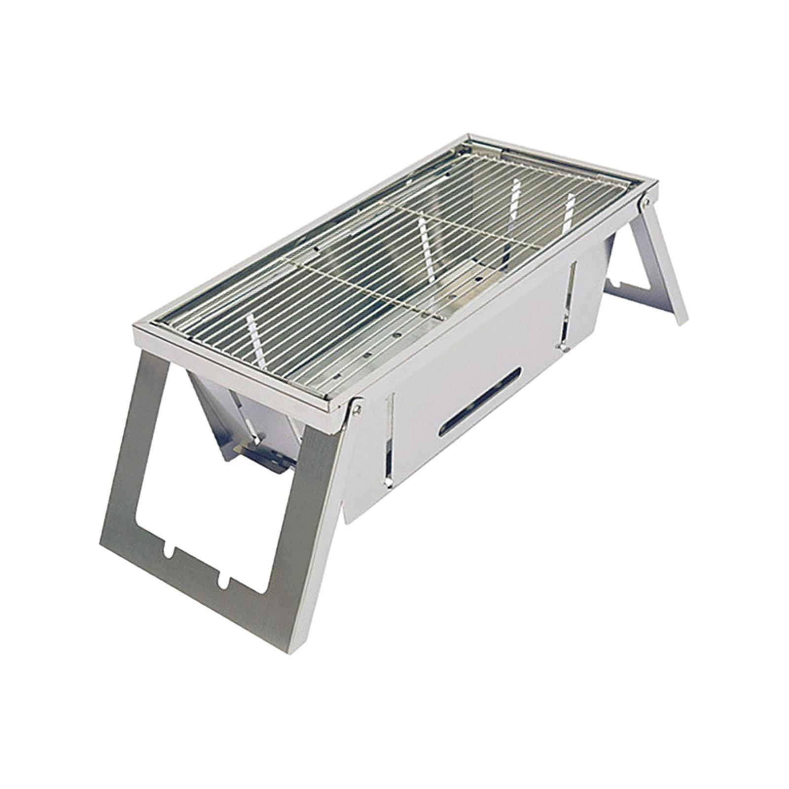 Grill Barbecue Grill Portable Adjustable Wood Burning Grills Folding Grill Tabletop Bbq  Grill for Beach Camping Picnic