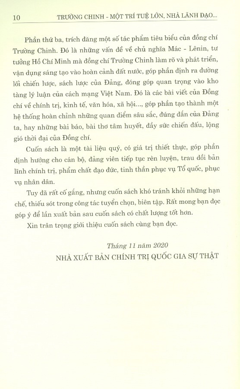 Trường Chinh - Một Trí Tuệ Lớn, Nhà Lãnh Đạo Kiệt Xuất Của Cách Mạng Việt Nam