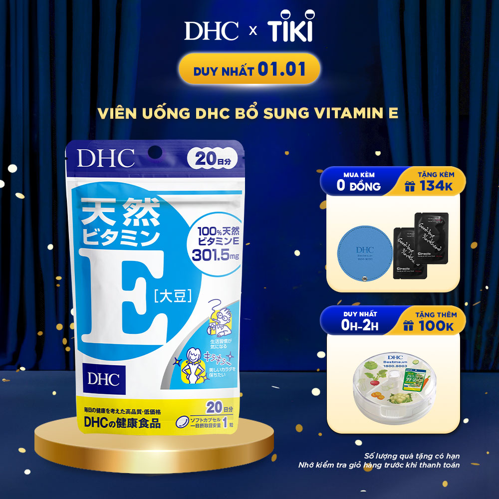 Viên uống DHC Bổ Sung Vitamin E Nhật Bản