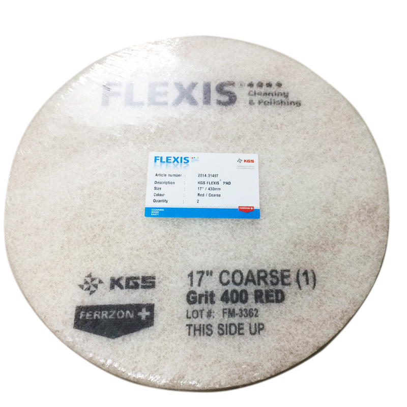 Pad đánh bóng, vệ sinh, phục hồi sàn  KGS flexis màu đỏ grit 400, hàng nhập khẩu Thụy Sỹ