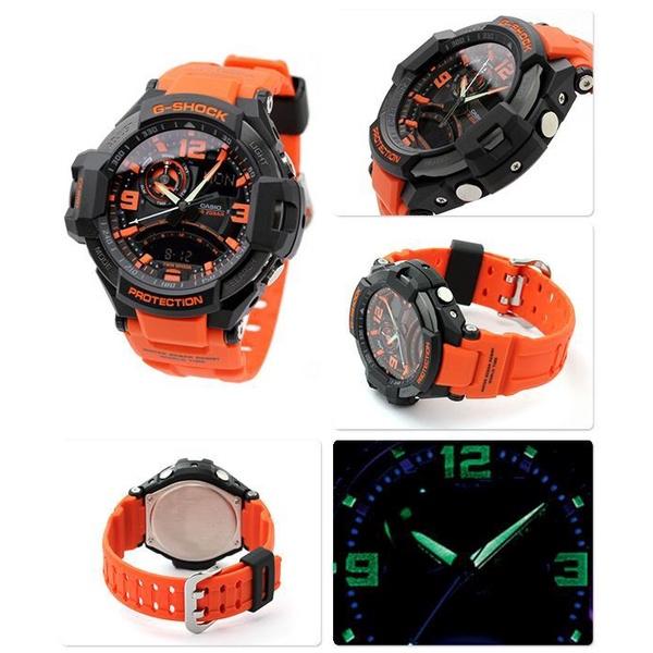 Đồng Hồ Nam Dây Nhựa Casio G-Shock GA-1000-4A Gravity Master (la bàn, đo nhiệt độ, kim dạ quang)