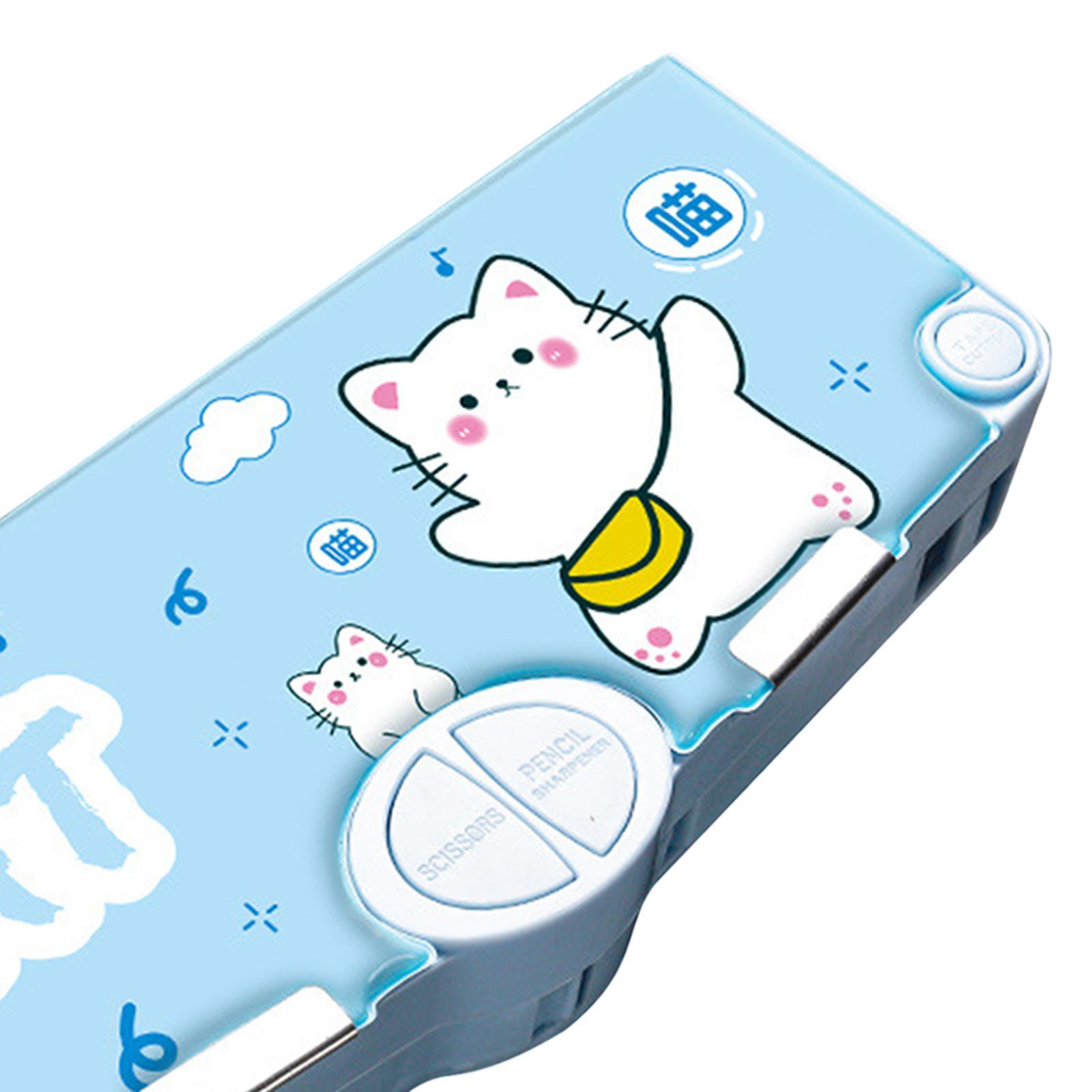 2 Pcs Cute Pencil Box Storage Box Container for Kid Middle School Boys Girls