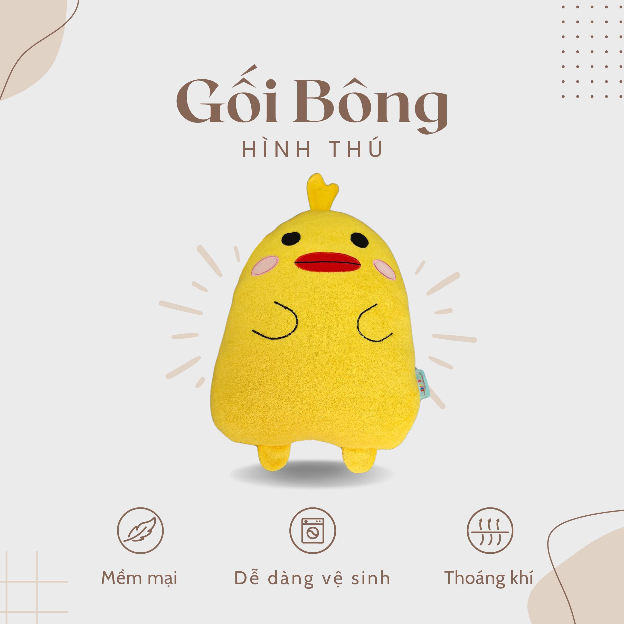 Gối bông cho bé MYM size 30x40cm siêu đáng yêu mềm mịn êm ái dành cho bé yêu (Khách Vui Lòng Chat Với Shop Để Chọn Mẫu)