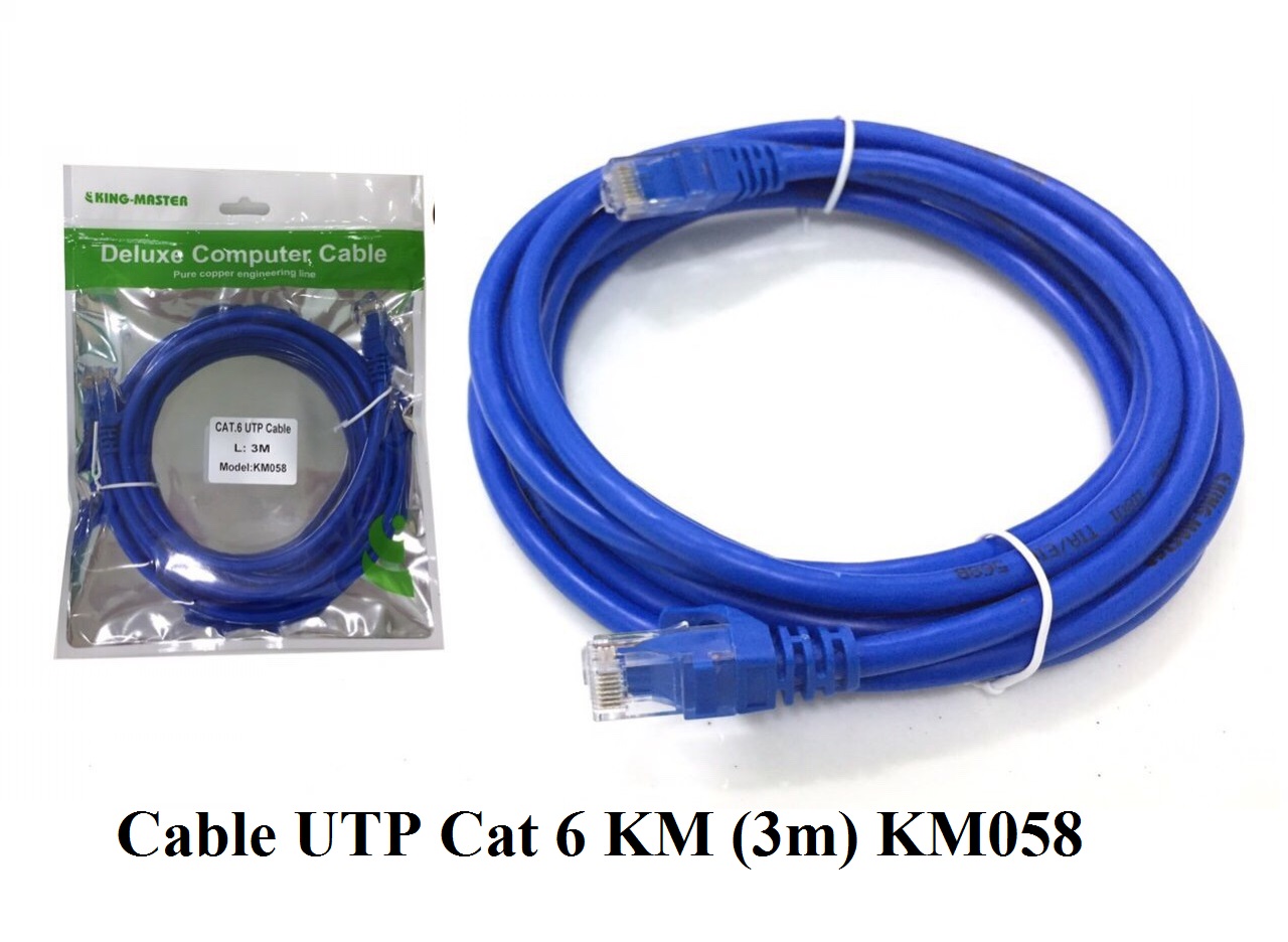 Dây cáp mạng LAN bấm sẵn 2 đầu Cat6 UTP Kingmaster - Hàng chính hãng