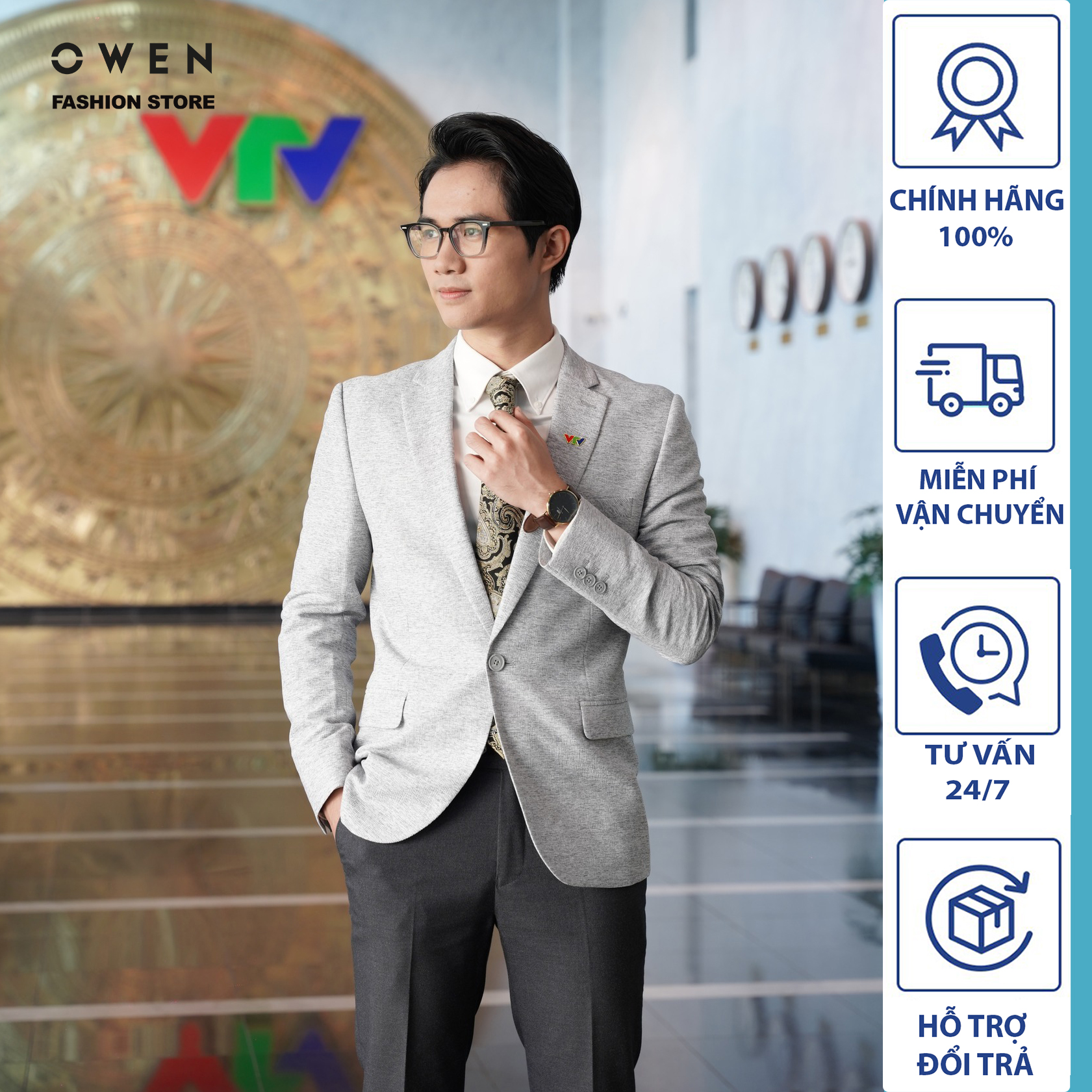 Áo Blazer OWEN nam công sở vải gỗ Namu KHÔNG NHĂN dáng REGULAR mã BL220699