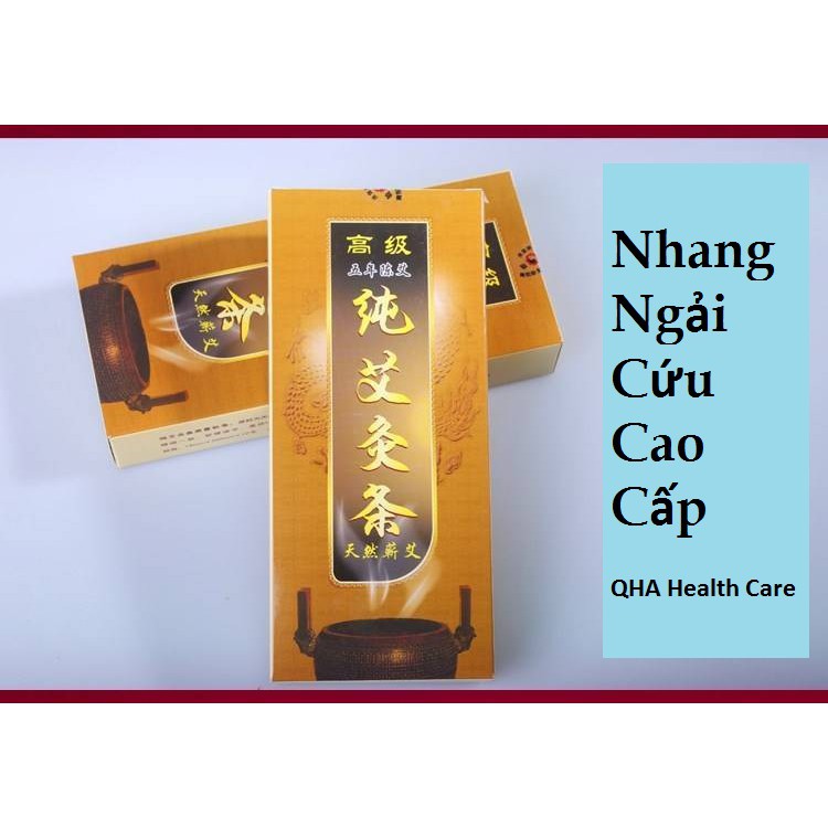 Hộp 10 cây nhang ngải cứu Tuệ Hải Đường dùng trong châm cứu- Ngải nhung 5 năm