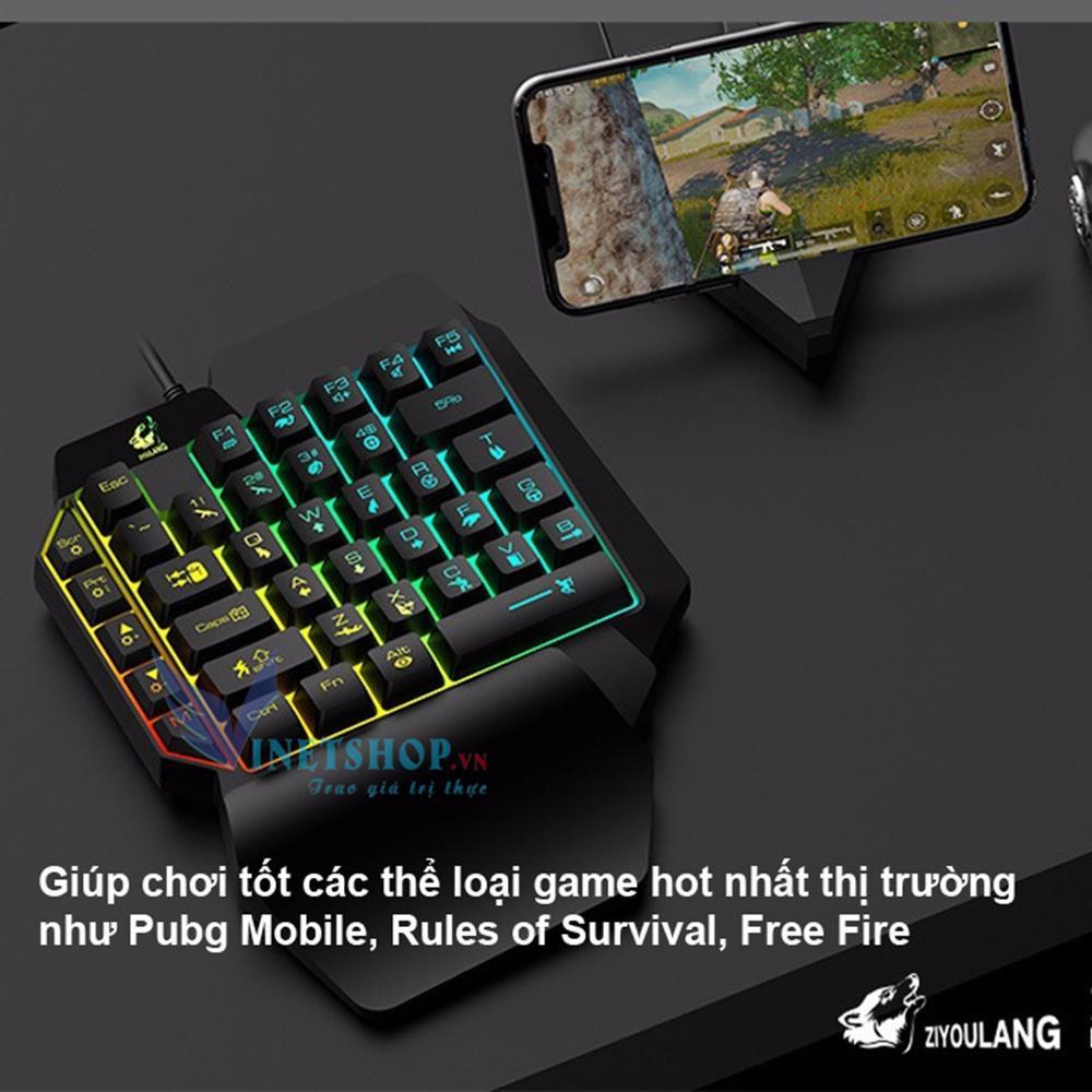 Vinetteam Combo Bộ Chuyển Đổi Chơi Game Gmix Lite + Bàn Phím K15 + Chuột G5 Hỗ Trợ Chơi Game Pubg Mobile COD Freefire World of Tank - Hàng Chính Hãng