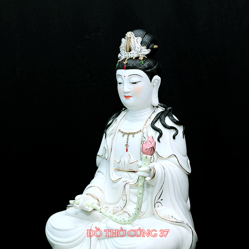Tượng Đại Thế Chí Bồ Tát Men Sứ