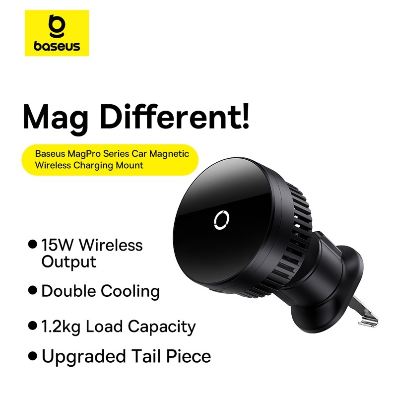 Đế Giữ Điện Thoại Tích Hợp Sạc Không Dây Baseus MagPro Series Magnetic Wireless Charging Car Mount Air Vent Version 15W (Hàng chính hãng)