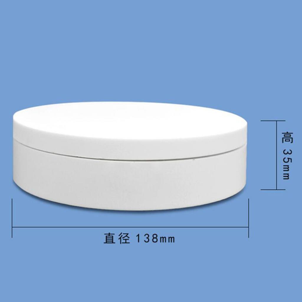 360 Degree Electric Rotating Display Stand Mirrored Display Turntable White