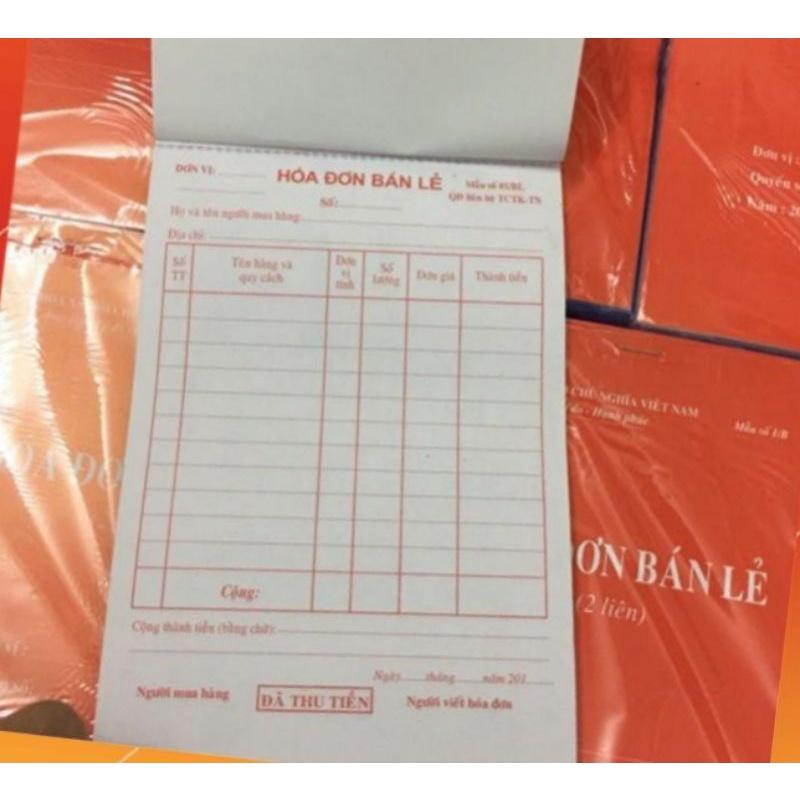 Hóa đơn bán lẻ, phiếu thu, phiếu chi