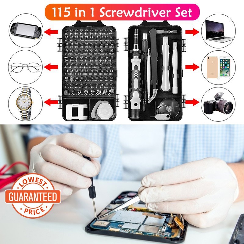 Bộ Tua Vít SCREWDRIVER Đa Năng 115 Trong 1 Chất Lượng Cao Dùng Sửa Chữa Điện Thoại, Máy Tính
