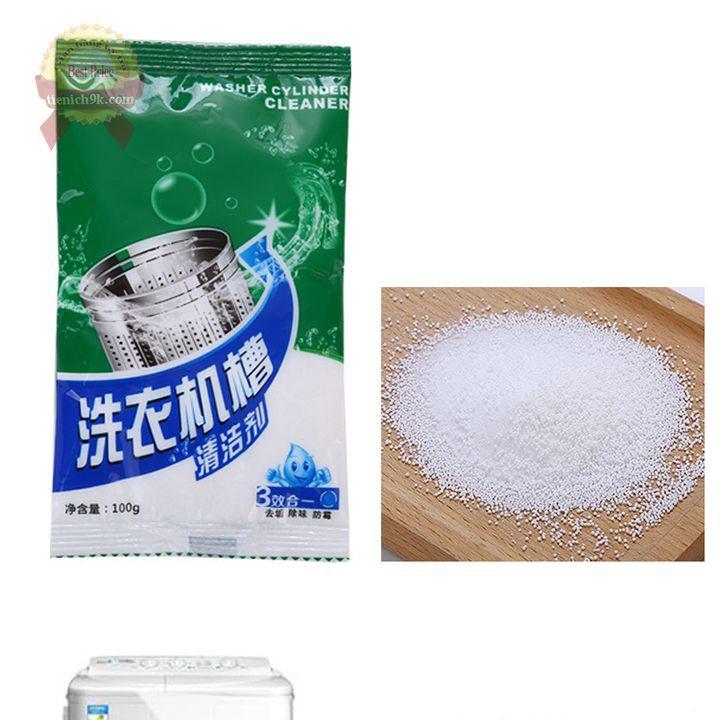 Bột tẩy lồng máy giặt vệ sinh Womu cho cửa đứng cửa ngang cô đặc tẩy cực mạnh 100g phủ