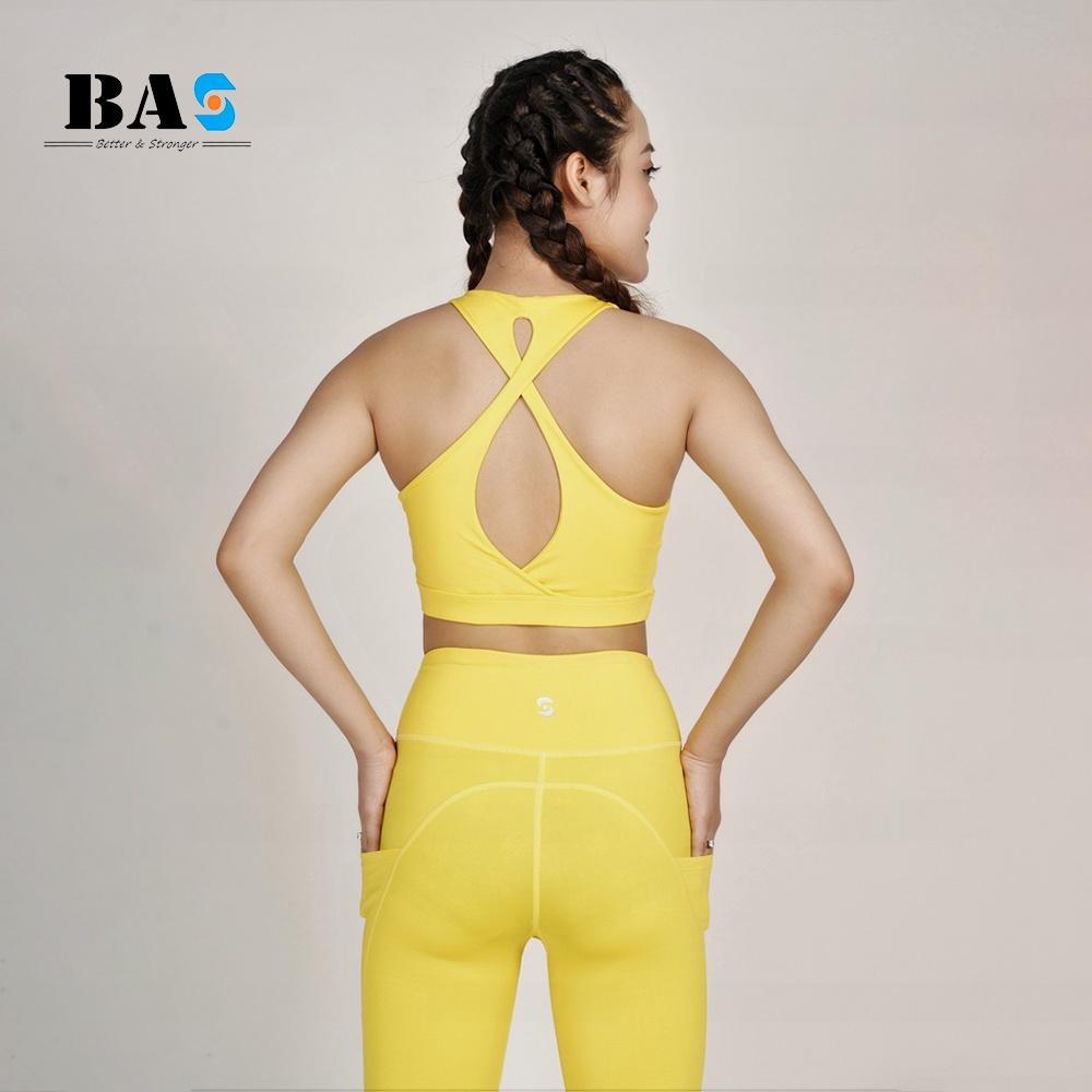 Bộ đồ nữ tập gym yoga aerobic chuyên nghiệp bra 2 lớp kèm quần legging nâng mông - S40-1