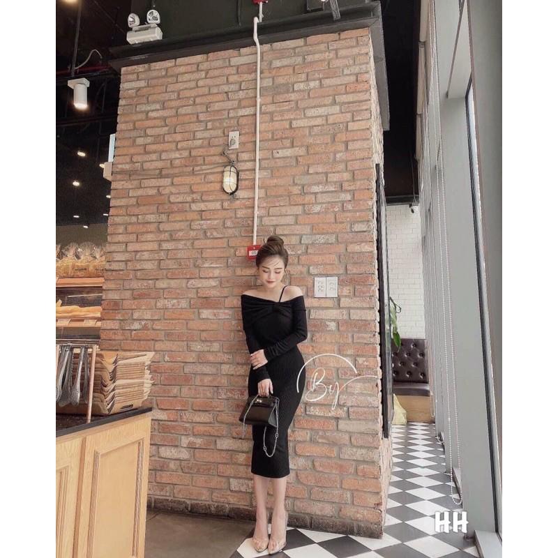 Đầm body vai nơ