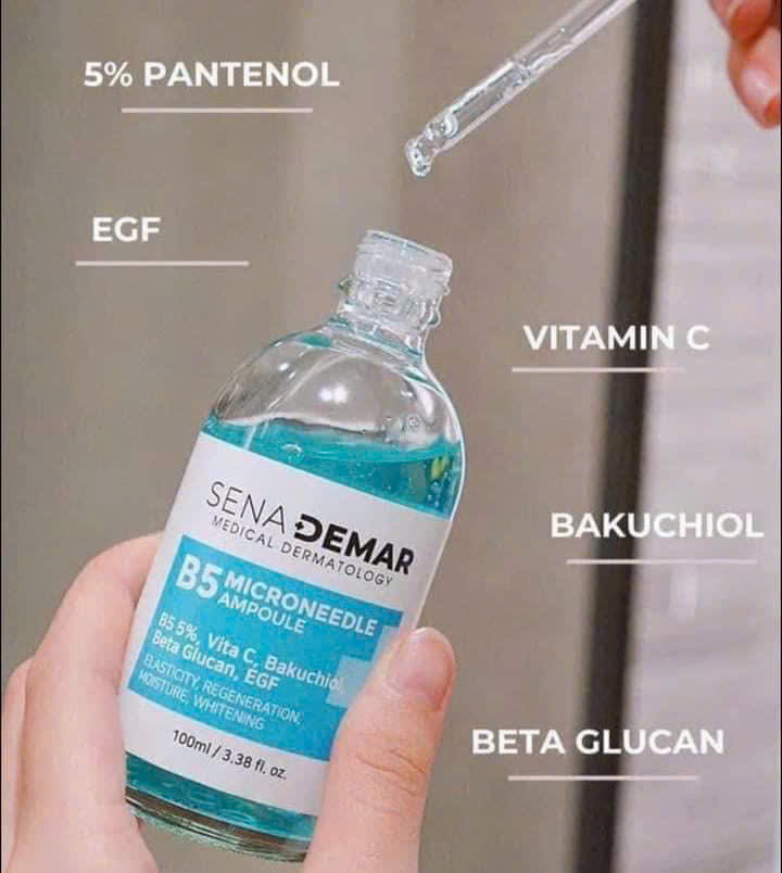 Serum B5 Senademar 100ml hạn 2027 microneedle ampoule Phục Hồi Da Cấp Ẩm Ngăn Ngừa Lão Hoá.