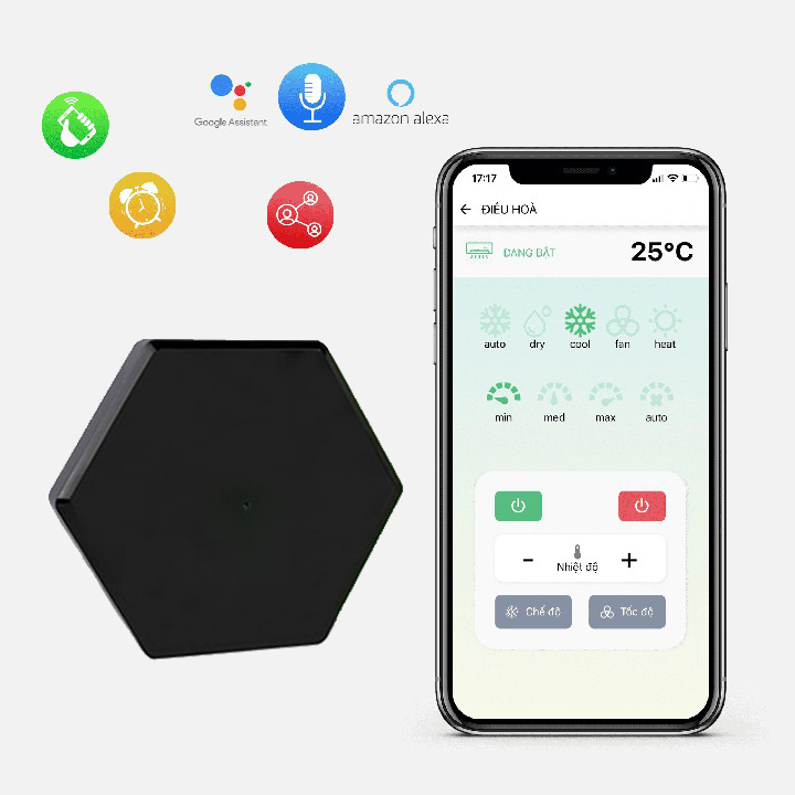 Bộ Điều Khiển Tivi Máy Lạnh Từ Xa Bằng Điện Thoại Hunonic IR Smart - Hàng chính hãng