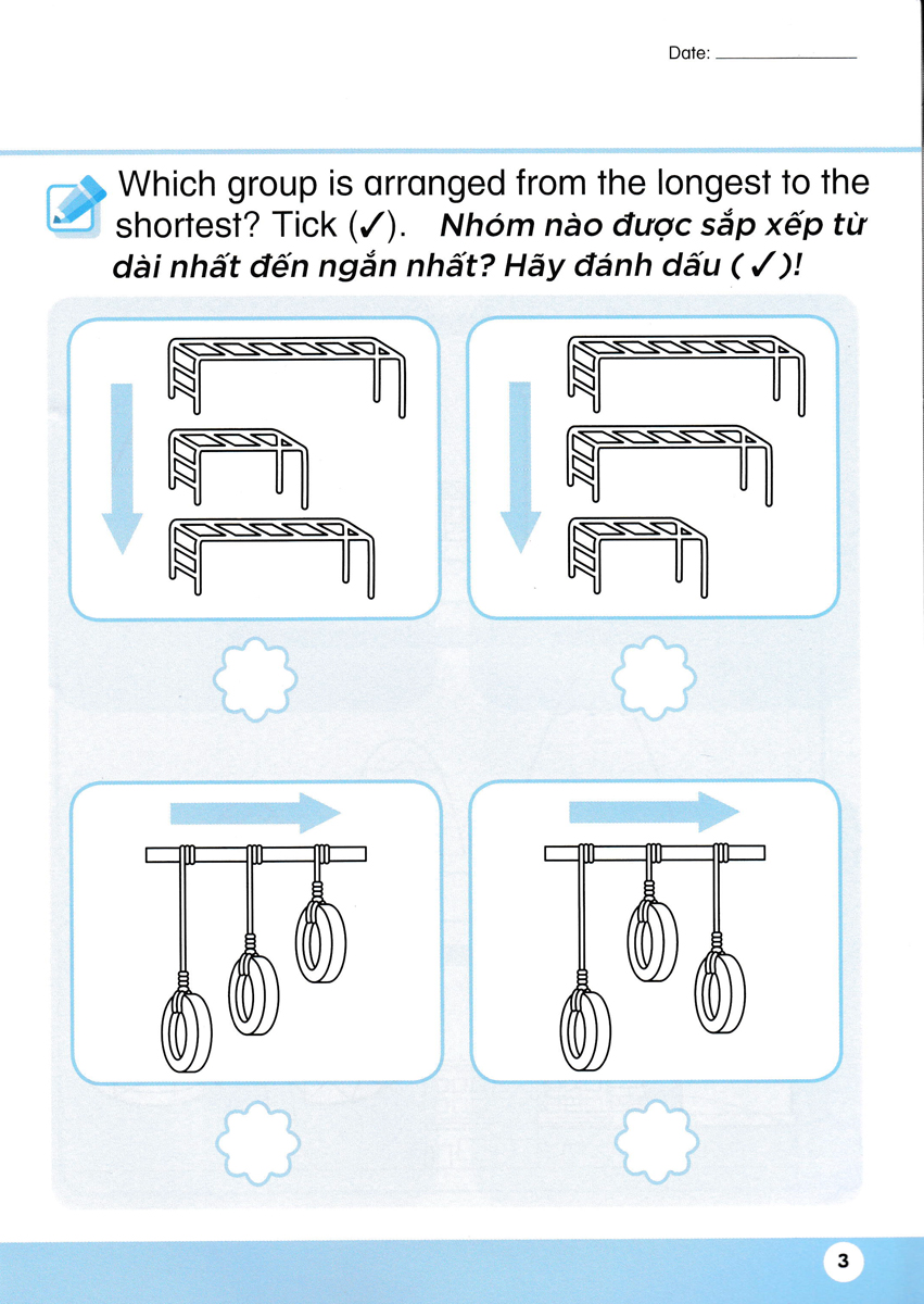 Toán Song Ngữ Tiền Tiểu Học - Activity Book - Sách Luyện Tập 2 _NN