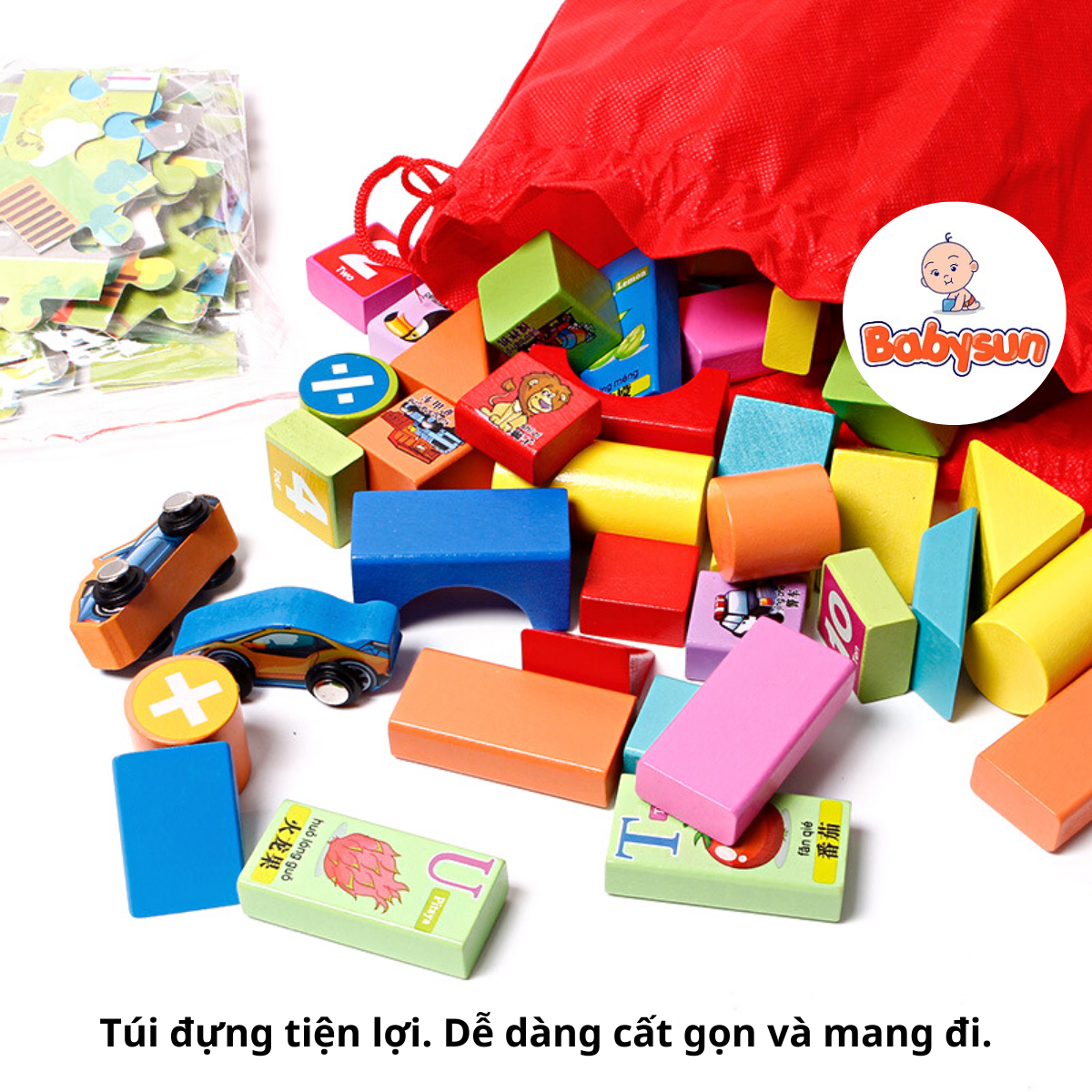 XẾP HÌNH CHỮ SỐ VÀ CON VẬT 100 CHI TIẾT BẰNG GỖ- PHÁT TRIỂN TRÍ NÃO CHO BÉ